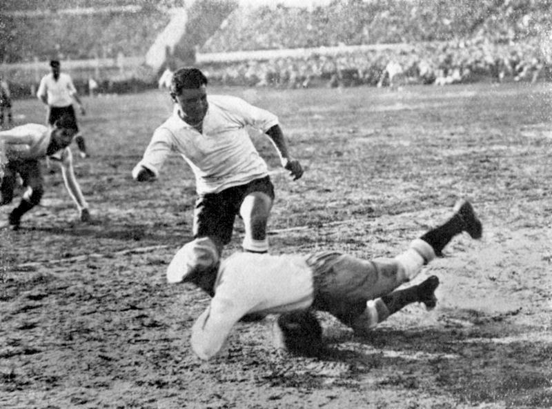 Fotografía de archivo del fútbol uruguayo de la época